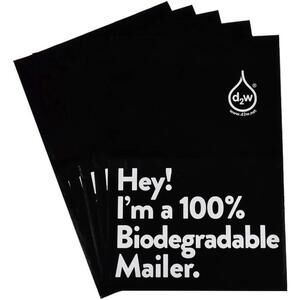 Polymailer Envelopes (10) 12"x15.5" - BIODEGRADABLE - Black